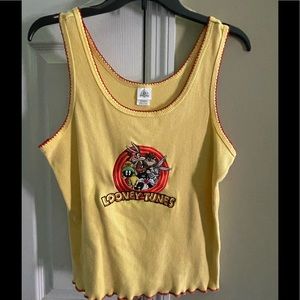 Looney Tunes embroidered ribbed tank top